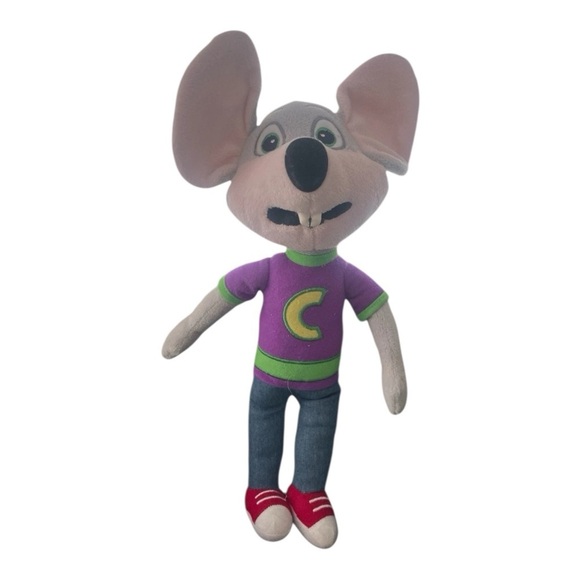 Chuck E Cheese Plush Toy Mascot Mouse 13" Purple Shirt Iconic Birthday Party - Picture 2 of 5